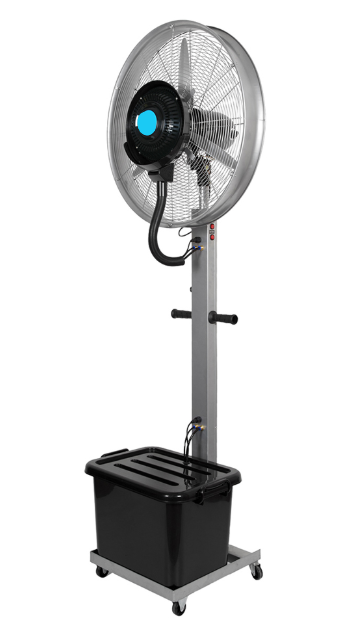 ALOK AGENCIES 26" Mist Fan Cooler Water Mist Fan Commercial Domestic Big Spray Mist Fan 6.5 Ft - Silver