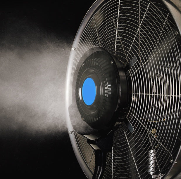 ALOK AGENCIES 26" Mist Fan Cooler Water Mist Fan Commercial Domestic Big Spray Mist Fan 6.5 Ft - Silver